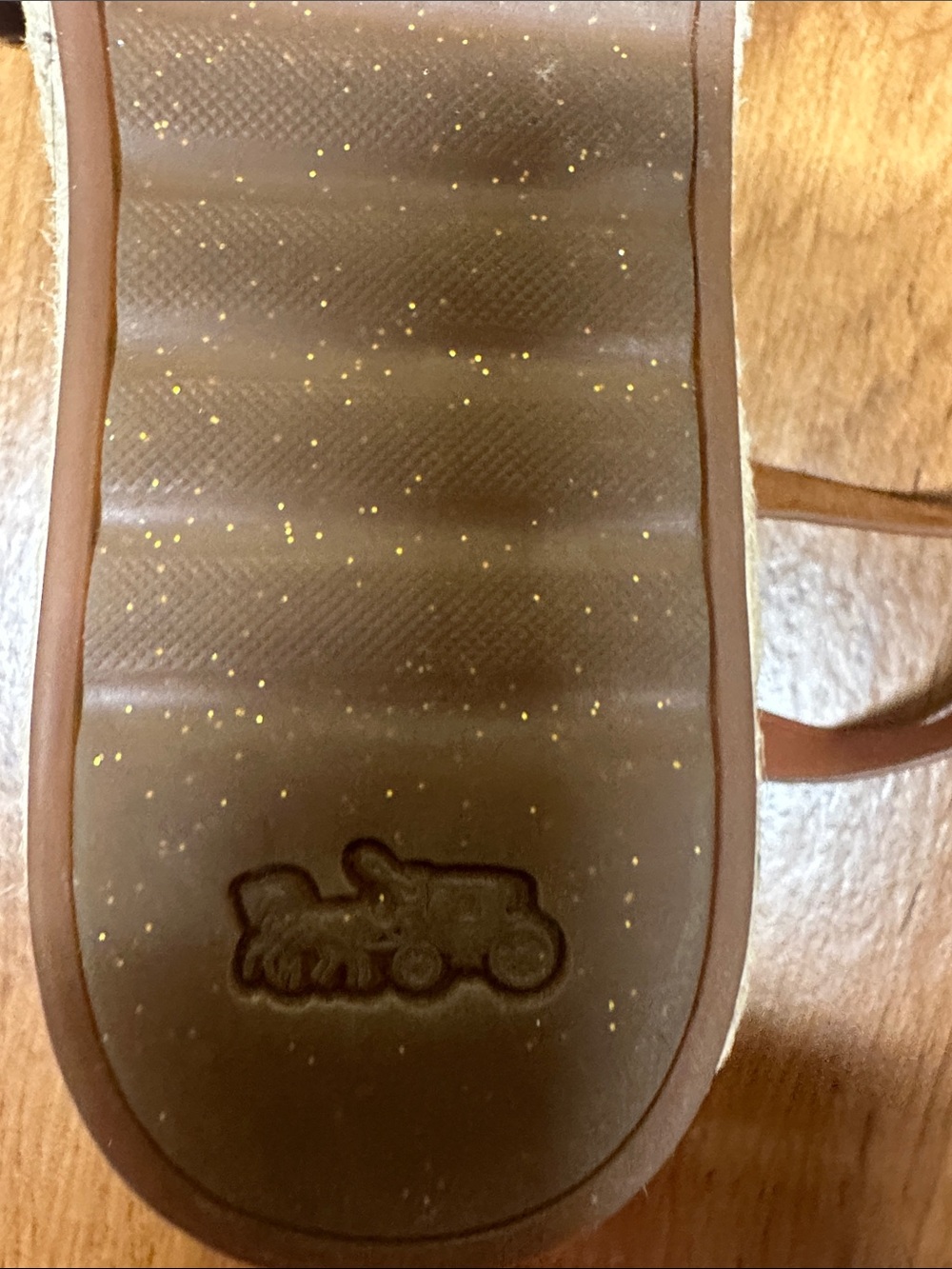 Coach Brown Leather Floral Espadrilles with Ankle Strap - Picture 6 of 8